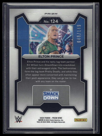 2024 Panini Prizm WWE #124 Elton Prince Purple Prizms #/149