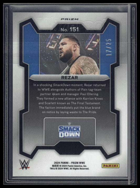 2024 Panini Prizm WWE #151 Rezar Mojo Prizms #/25