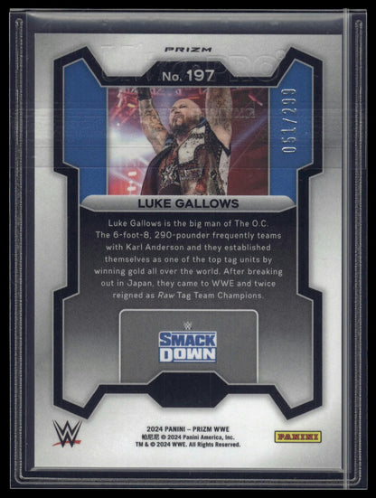 2024 Panini Prizm WWE #197 Luke Gallows Red Prizms #/299