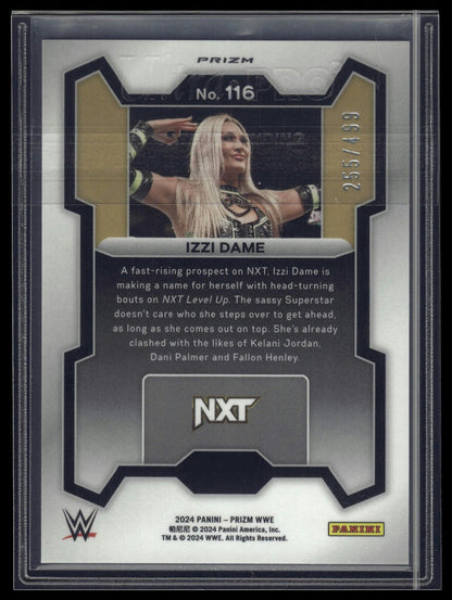 2024 Panini Prizm WWE #116 Izzi Dame Pulsar Prizms #/499