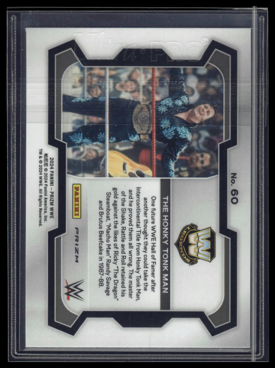 2024 Panini Prizm WWE #60 The Honky Tonk Man Ruby Wave Prizms