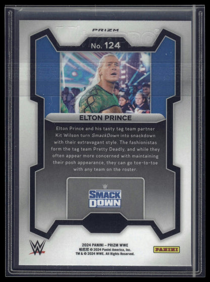 2024 Panini Prizm WWE #124 Elton Prince Ruby Wave Prizms