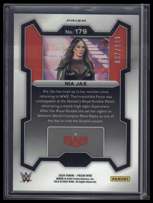 2024 Panini Prizm WWE #179 Nia Jax Red Prizms #/299