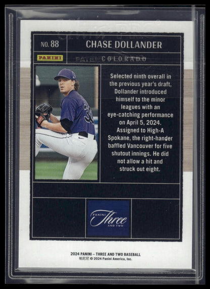 2024 Panini Three and Two #88 Chase Dollander #/99
