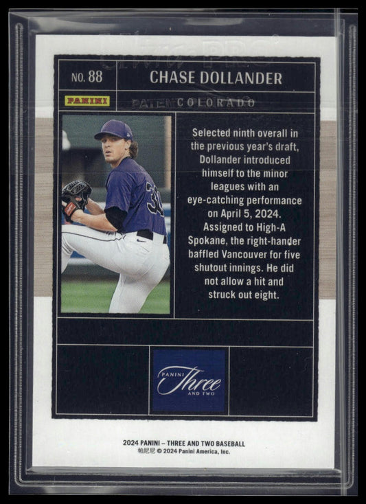 2024 Panini Three and Two #88 Chase Dollander #/99