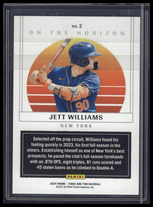 2024 Panini Three and Two #2 Jett Williams On the Horizon Three and Two #/32