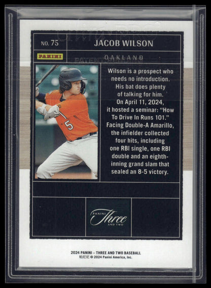 2024 Panini Three and Two #13 Jacob Gonzalez Holo Silver #/49