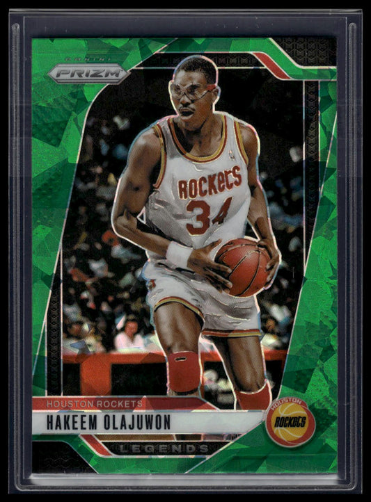 2024-25 Panini Prizm #296 Hakeem Olajuwon Prizms Green Ice