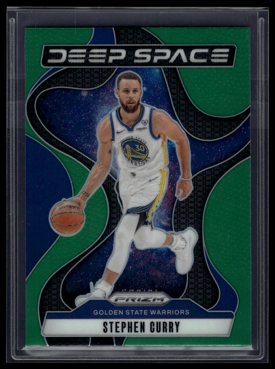 2024-25 Panini Prizm #10 Stephen Curry Deep Space Prizms Green