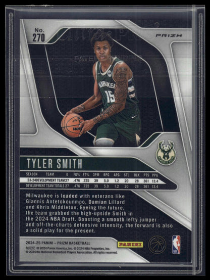 2024-25 Panini Prizm #270 Tyler Smith Prizms Green Ice