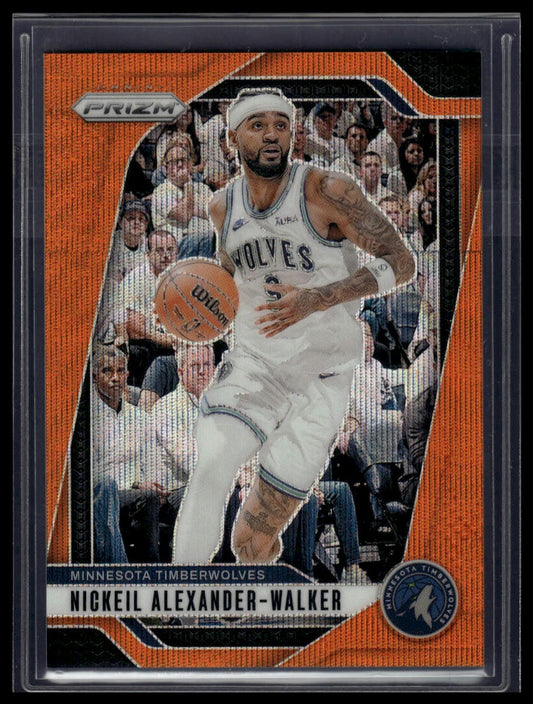 2024-25 Panini Prizm #135 Nickeil Alexander-Walker Prizms Wave Orange #/60