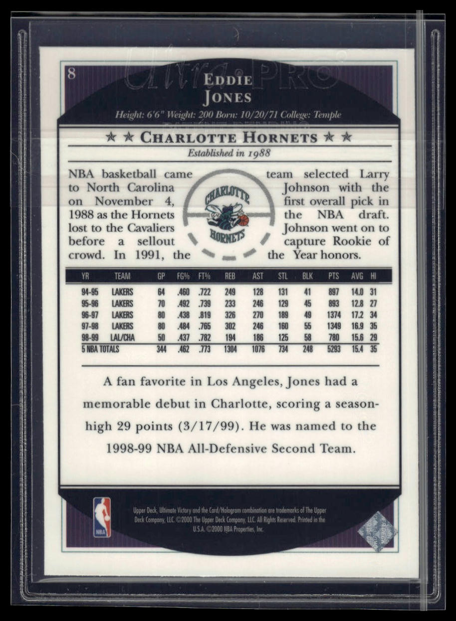 1999-00 Upper Deck Victory #23 Eddie Jones