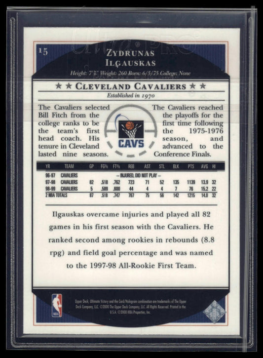 1999-00 Upper Deck Ultimate Victory #15 Zydrunas Ilgauskas