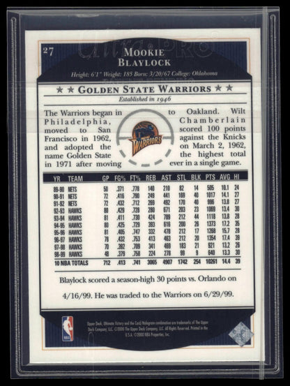 1999-00 Upper Deck Ultimate Victory #27 Mookie Blaylock