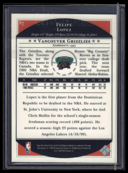 1999-00 Upper Deck Victory #268 Felipe Lopez