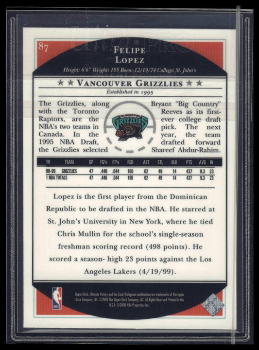 1999-00 Upper Deck Victory #268 Felipe Lopez