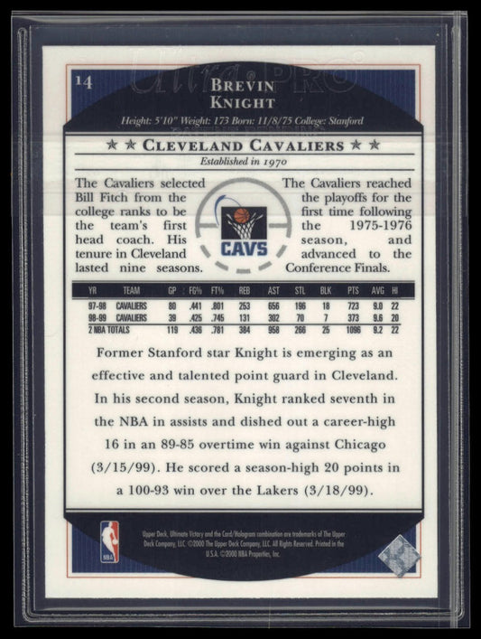 1999-00 Upper Deck Ultimate Victory #14 Brevin Knight