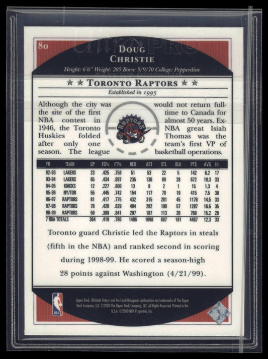 1999-00 Upper Deck Ultimate Victory #80 Doug Christie