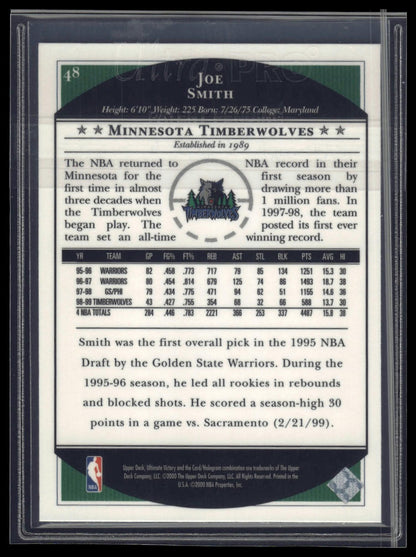 1999-00 Upper Deck Victory #153 Joe Smith