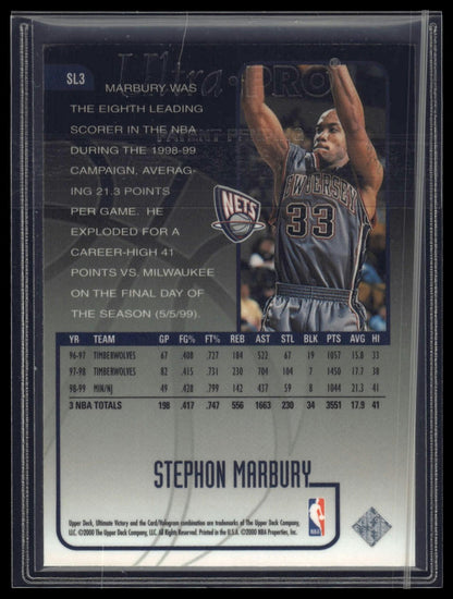 1999-00 Upper Deck Ultimate Victory #SL3 Stephon Marbury Scorin' Legion