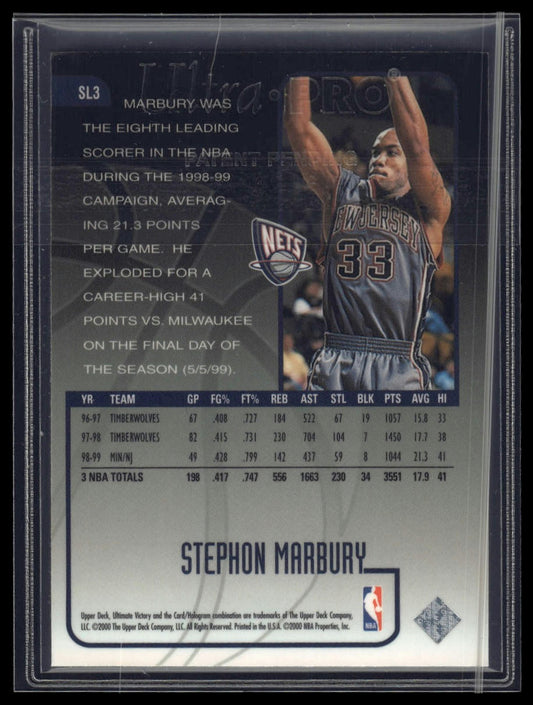 1999-00 Upper Deck Ultimate Victory #SL3 Stephon Marbury Scorin' Legion