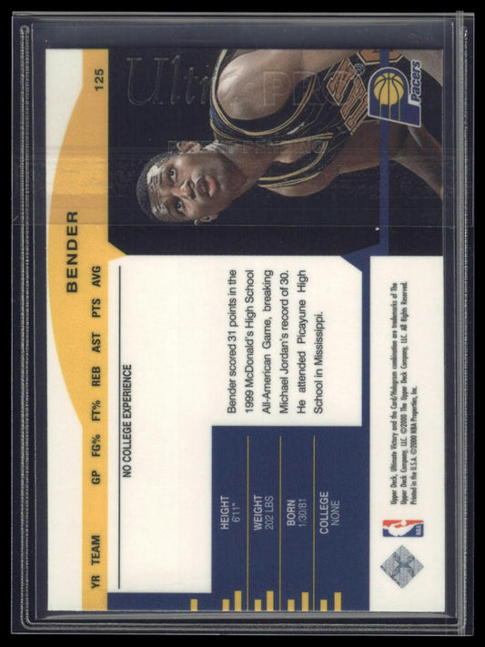 1999-00 Upper Deck Ultimate Victory #125 Jonathan Bender