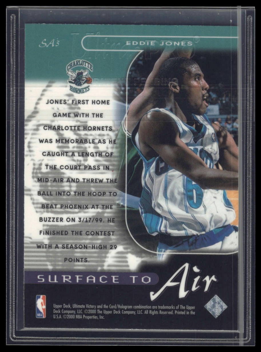 1999-00 Upper Deck Ultimate Victory #SA3 Eddie Jones Surface to Air