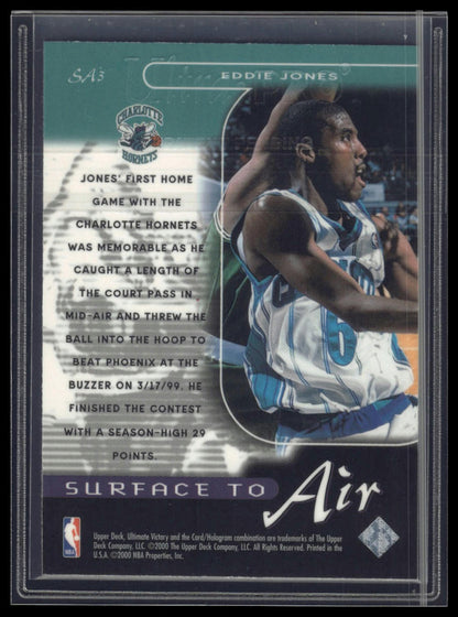 1999-00 Upper Deck Ultimate Victory #SA3 Eddie Jones Surface to Air