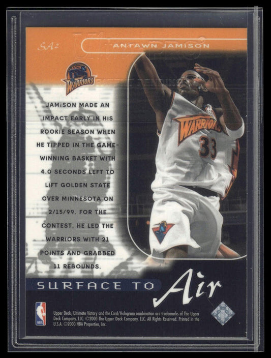 1999-00 Upper Deck Ultimate Victory #SA2 Antawn Jamison Surface to Air