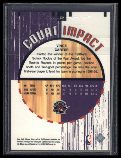 1999-00 Upper Deck Ultimate Victory #C2 Vince Carter Court Impact