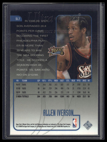 1999-00 Upper Deck Ultimate Victory #SL7 Allen Iverson Scorin' Legion