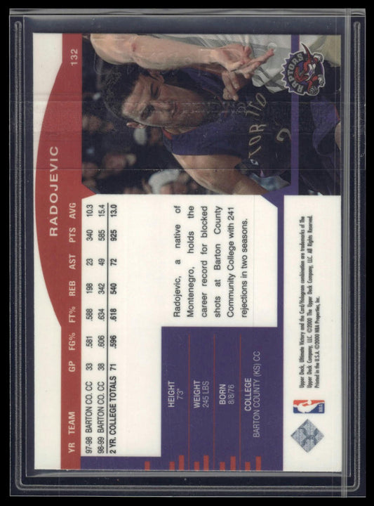 1999-00 Upper Deck Ultimate Victory #132 Aleksandar Radojevic