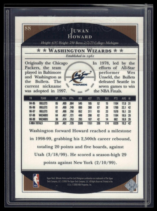 1999-00 Upper Deck Ultimate Victory #88 Juwan Howard