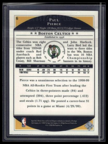 1999-00 Upper Deck Victory #17 Paul Pierce