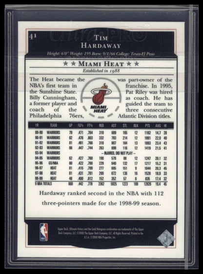 1999-00 Upper Deck Ultimate Victory #41 Tim Hardaway
