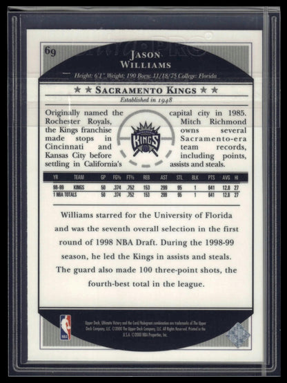 1999-00 Upper Deck Ultimate Victory #69 Jason Williams