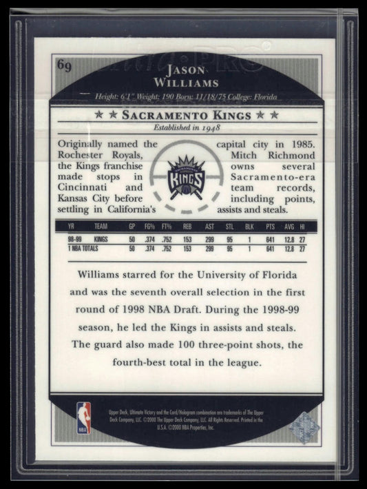 1999-00 Upper Deck Ultimate Victory #69 Jason Williams