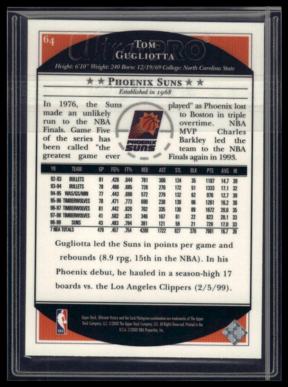 1999-00 Upper Deck Ultimate Victory #64 Tom Gugliotta