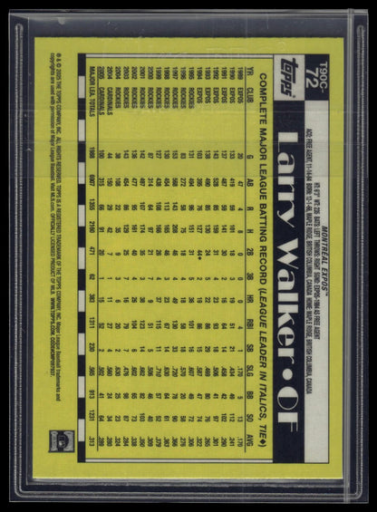 2025 Topps Larry Walker 1990 Topps Baseball 35th Anniversary Chrome (Series One)