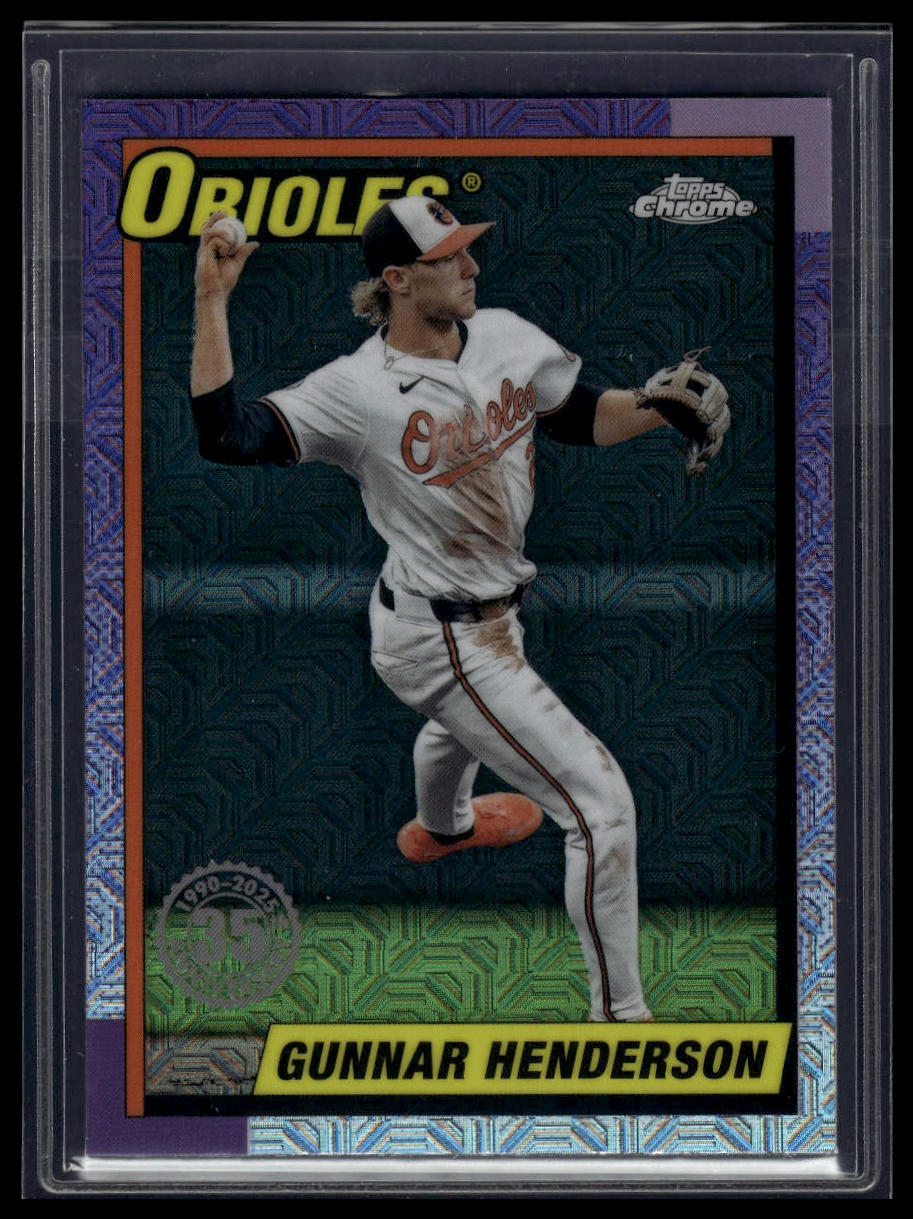 2025 Topps Gunnar Henderson 1990 Topps Baseball 35th Anniversary Chrome