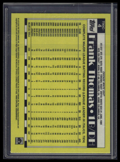 2025 Topps Frank Thomas 1990 Topps Baseball 35th Anniversary Chrome