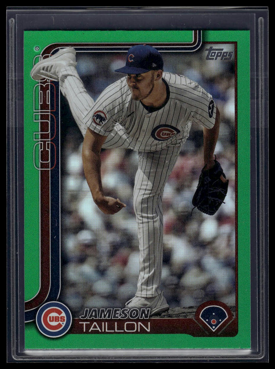 2025 Topps #134 Jameson Taillon Spring Training Green Foilboard #/99