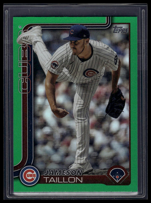 2025 Topps #134 Jameson Taillon Spring Training Green Foilboard #/99