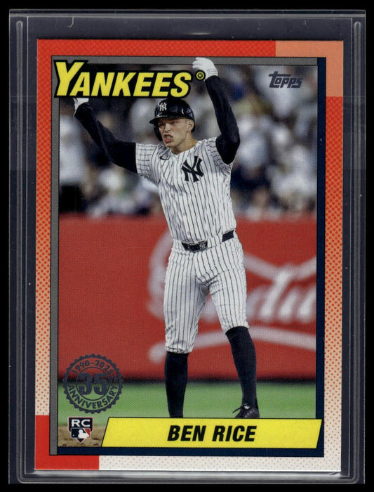 2025 Topps Series 1 Ben Rice 1990 Topps Baseball 35th Anniversary