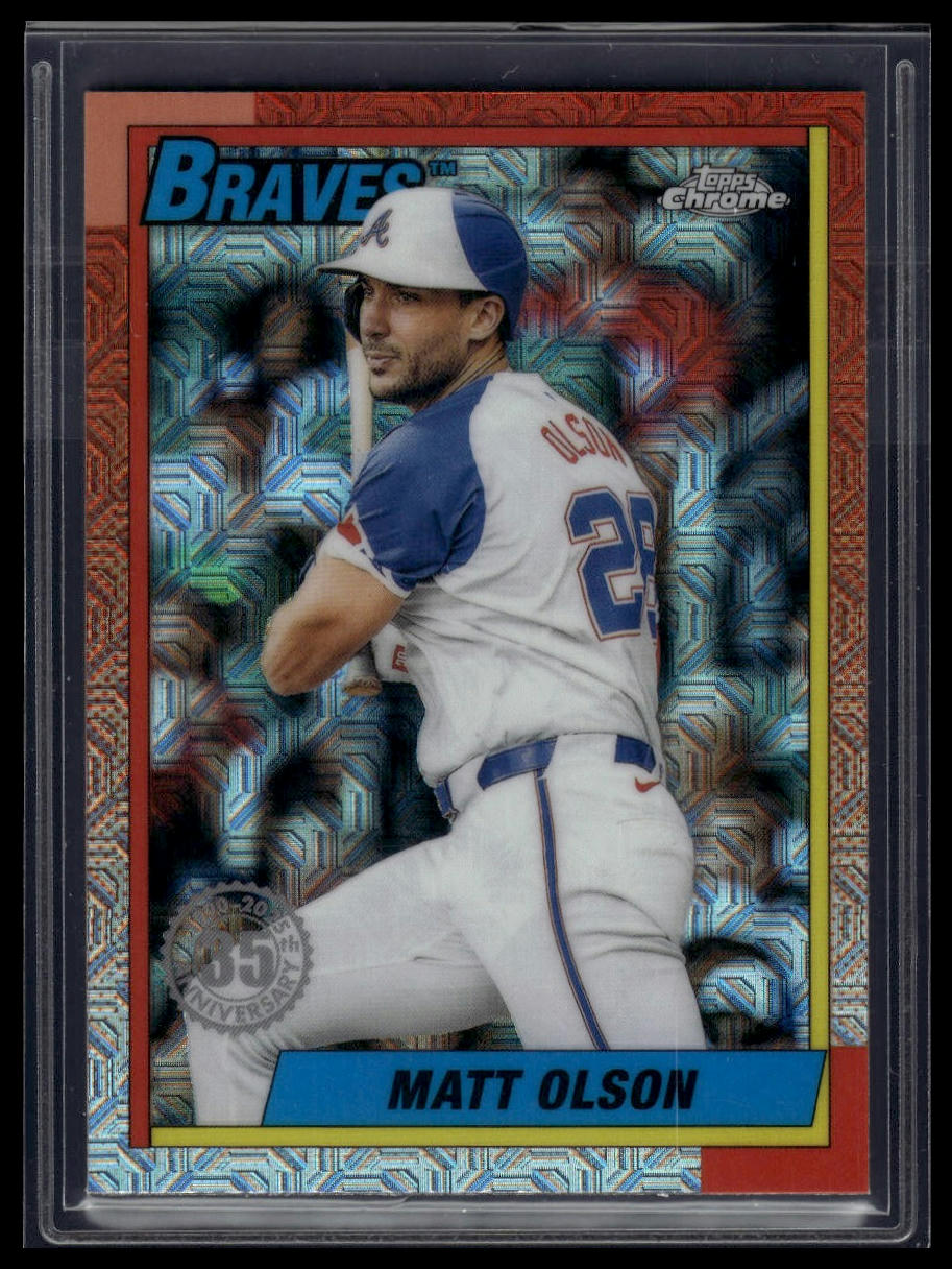 2025 Topps Series 1 Matt Olson 1990 Topps Baseball 35th Anniversary Chrome