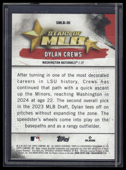 2025 Topps Series 1 #SMLB-30 Dylan Crews Stars of MLB