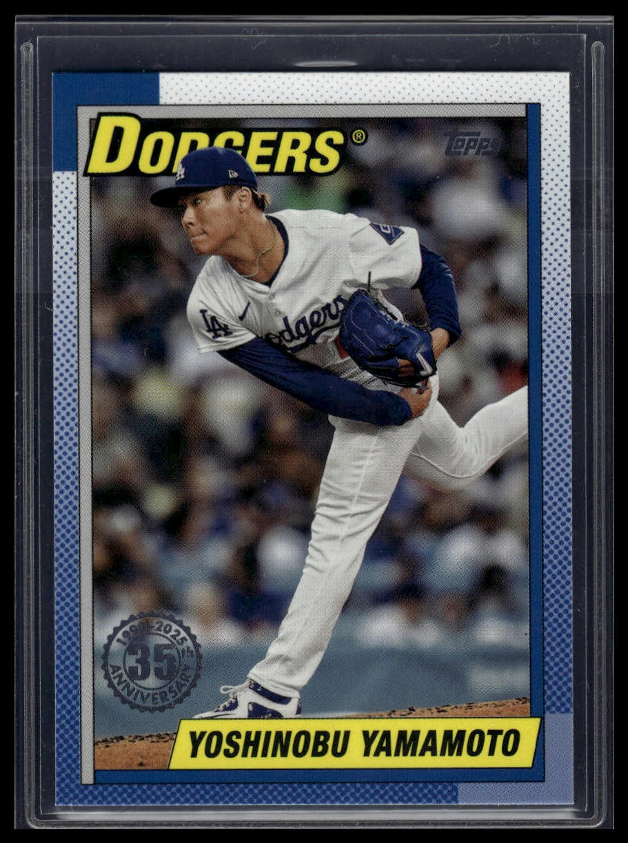 2025 Topps Series 1 Yoshinobu Yamamoto 1990 Topps Baseball 35th Anniversary