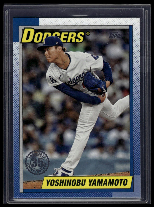 2025 Topps Series 1 Yoshinobu Yamamoto 1990 Topps Baseball 35th Anniversary
