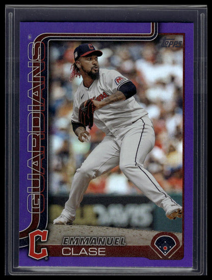 2025 Topps #326 Emmanuel Clase Purple Holo Foil #/250