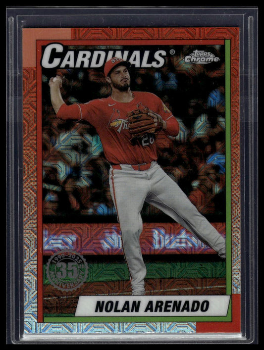 2025 Topps Series 1 Nolan Arenado 1990 Topps Baseball 35th Anniversary Chrome